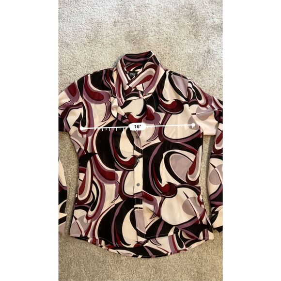 Y2K abstract Longsleeve Button Down. Size medium - Picture 7 of 8